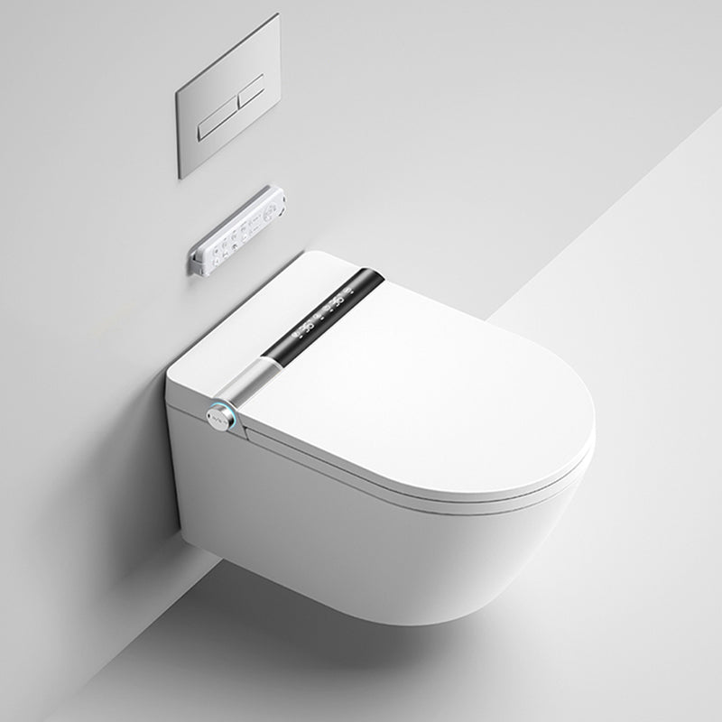 White Antimicrobial Bidet Elongated Smart Toilet with Unlimited Warm Water Clearhalo 'Bathroom Remodel & Bathroom Fixtures' 'Bidets' 'Home Improvement' 'home_improvement' 'home_improvement_bidets' 'Toilets & Bidets' 6718026