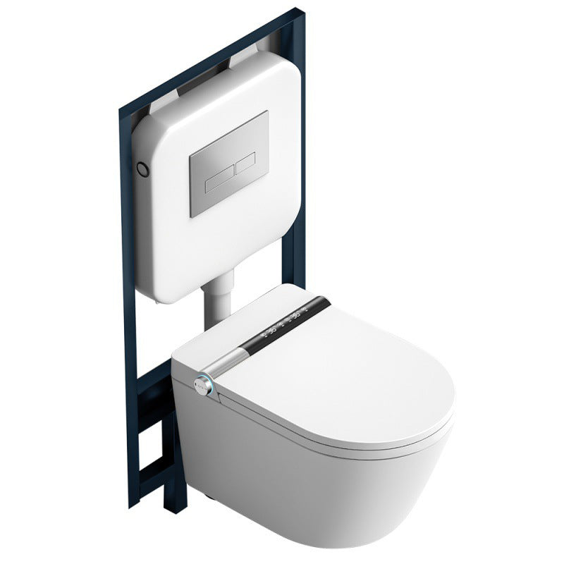 White Antimicrobial Bidet Elongated Smart Toilet with Unlimited Warm Water Clearhalo 'Bathroom Remodel & Bathroom Fixtures' 'Bidets' 'Home Improvement' 'home_improvement' 'home_improvement_bidets' 'Toilets & Bidets' 6718027