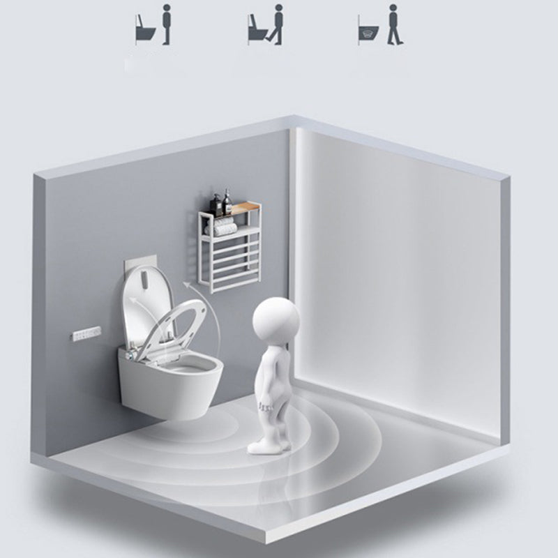 White Antimicrobial Bidet Elongated Smart Toilet with Unlimited Warm Water Clearhalo 'Bathroom Remodel & Bathroom Fixtures' 'Bidets' 'Home Improvement' 'home_improvement' 'home_improvement_bidets' 'Toilets & Bidets' 6718028