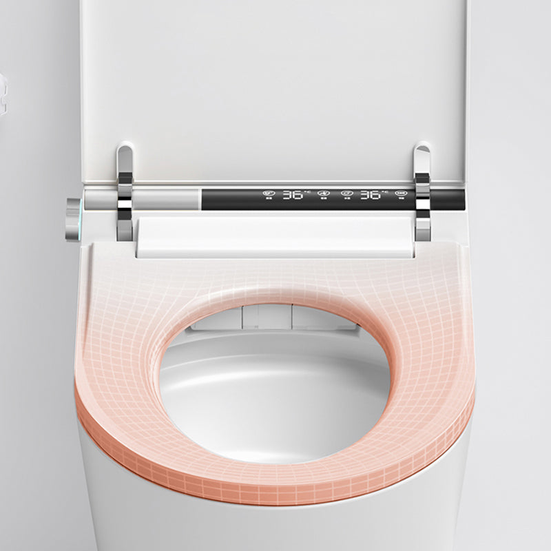 White Antimicrobial Bidet Elongated Smart Toilet with Unlimited Warm Water Clearhalo 'Bathroom Remodel & Bathroom Fixtures' 'Bidets' 'Home Improvement' 'home_improvement' 'home_improvement_bidets' 'Toilets & Bidets' 6718033