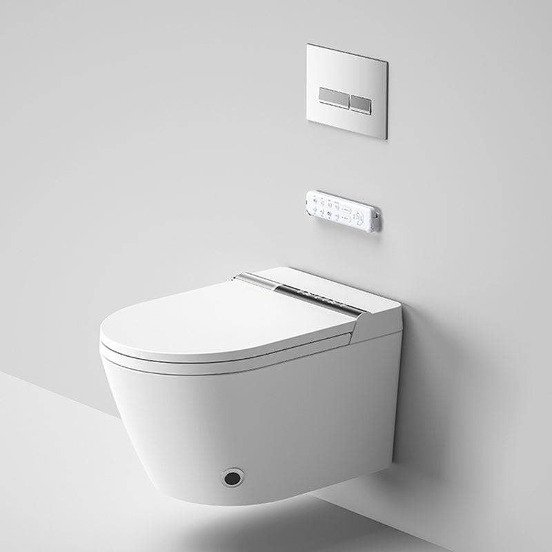 White Antimicrobial Bidet Elongated Smart Toilet with Unlimited Warm Water Clearhalo 'Bathroom Remodel & Bathroom Fixtures' 'Bidets' 'Home Improvement' 'home_improvement' 'home_improvement_bidets' 'Toilets & Bidets' 6718035