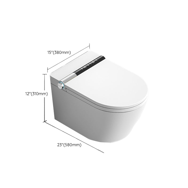 White Antimicrobial Bidet Elongated Smart Toilet with Unlimited Warm Water Clearhalo 'Bathroom Remodel & Bathroom Fixtures' 'Bidets' 'Home Improvement' 'home_improvement' 'home_improvement_bidets' 'Toilets & Bidets' 6718036