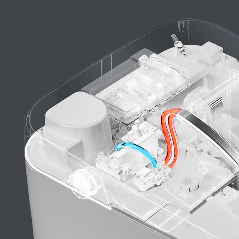 Elongated Wall Mounted Bidet with Heated Seat White 12.20" High Temperature Control Bidet Clearhalo 'Bathroom Remodel & Bathroom Fixtures' 'Bidets' 'Home Improvement' 'home_improvement' 'home_improvement_bidets' 'Toilets & Bidets' 6718240