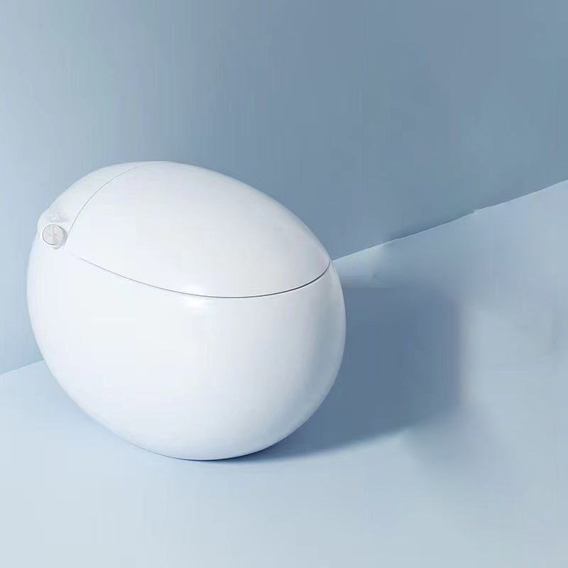 21.25" High White Round Bidet with Heated Seat Ceramic Floor Mount Bidet Manual Flip Yes Clearhalo 'Bathroom Remodel & Bathroom Fixtures' 'Bidets' 'Home Improvement' 'home_improvement' 'home_improvement_bidets' 'Toilets & Bidets' 6718283