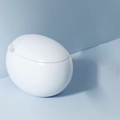 21.25" High White Round Bidet with Heated Seat Ceramic Floor Mount Bidet Manual Flip Yes Clearhalo 'Bathroom Remodel & Bathroom Fixtures' 'Bidets' 'Home Improvement' 'home_improvement' 'home_improvement_bidets' 'Toilets & Bidets' 6718283