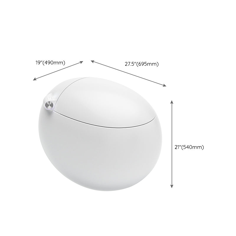 21.25" High White Round Bidet with Heated Seat Ceramic Floor Mount Bidet Clearhalo 'Bathroom Remodel & Bathroom Fixtures' 'Bidets' 'Home Improvement' 'home_improvement' 'home_improvement_bidets' 'Toilets & Bidets' 6718294