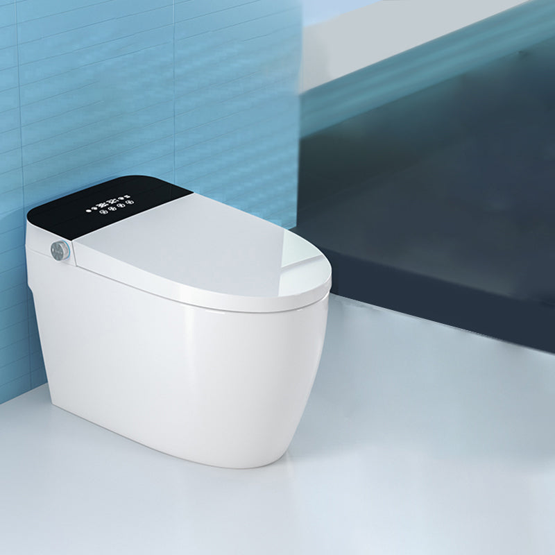 White Finish Smart Bidet Warm Air Dryer Floor Standing Bidet Automatic Lid Clearhalo 'Bathroom Remodel & Bathroom Fixtures' 'Bidets' 'Home Improvement' 'home_improvement' 'home_improvement_bidets' 'Toilets & Bidets' 6718296