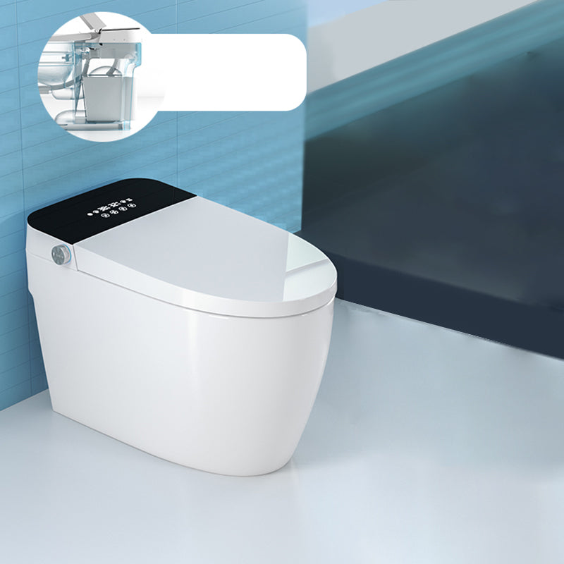 White Finish Smart Bidet Warm Air Dryer Floor Standing Bidet Manual Lid (Standard) Clearhalo 'Bathroom Remodel & Bathroom Fixtures' 'Bidets' 'Home Improvement' 'home_improvement' 'home_improvement_bidets' 'Toilets & Bidets' 6718298