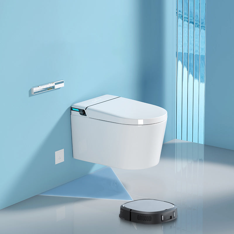Temperature Control Wall Hung Toilet Ceramic Foot Sensor Bidet Bidet with Low Water Tank Clearhalo 'Bathroom Remodel & Bathroom Fixtures' 'Bidets' 'Home Improvement' 'home_improvement' 'home_improvement_bidets' 'Toilets & Bidets' 6718318