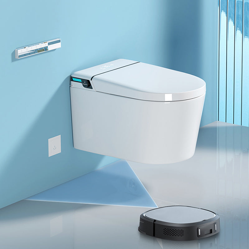 Temperature Control Wall Hung Toilet Ceramic Foot Sensor Bidet Clearhalo 'Bathroom Remodel & Bathroom Fixtures' 'Bidets' 'Home Improvement' 'home_improvement' 'home_improvement_bidets' 'Toilets & Bidets' 6718321