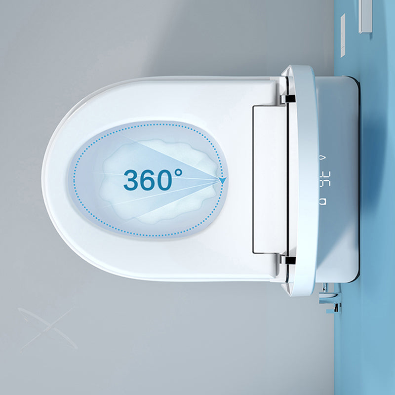 Temperature Control Wall Hung Toilet Ceramic Foot Sensor Bidet Clearhalo 'Bathroom Remodel & Bathroom Fixtures' 'Bidets' 'Home Improvement' 'home_improvement' 'home_improvement_bidets' 'Toilets & Bidets' 6718324