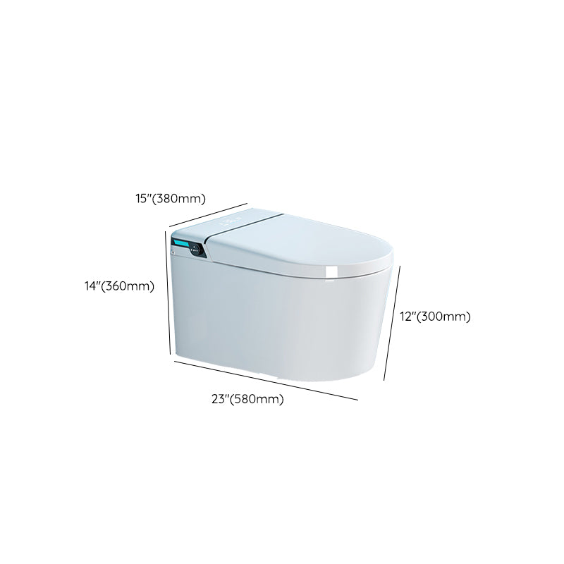 Temperature Control Wall Hung Toilet Ceramic Foot Sensor Bidet Clearhalo 'Bathroom Remodel & Bathroom Fixtures' 'Bidets' 'Home Improvement' 'home_improvement' 'home_improvement_bidets' 'Toilets & Bidets' 6718332