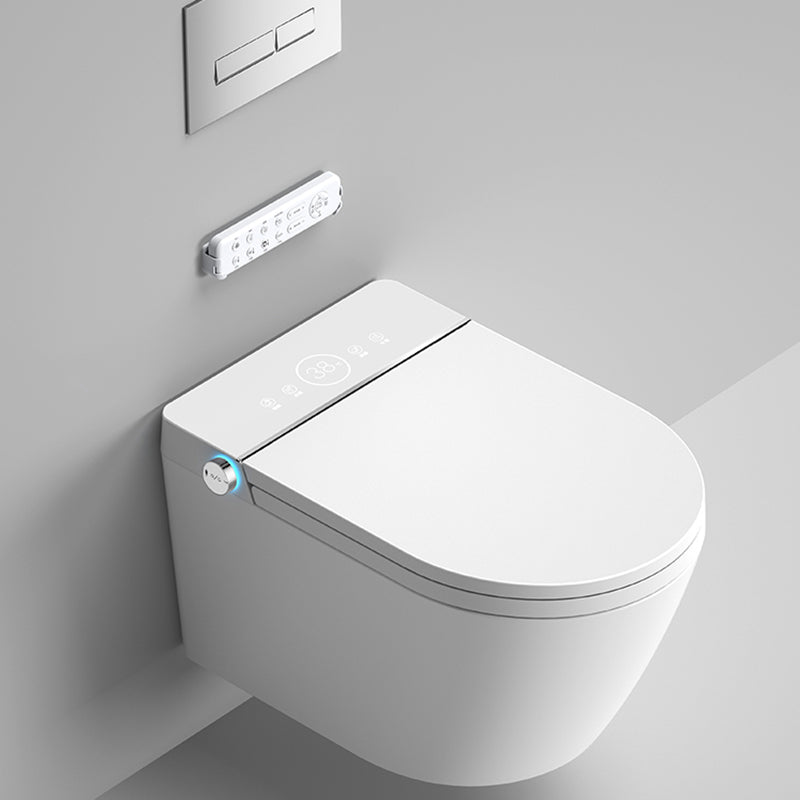 Unlimited Warm WaterWall Hung Toilet in White 14.95 inch Long Automatic Lid Clearhalo 'Bathroom Remodel & Bathroom Fixtures' 'Bidets' 'Home Improvement' 'home_improvement' 'home_improvement_bidets' 'Toilets & Bidets' 6718346