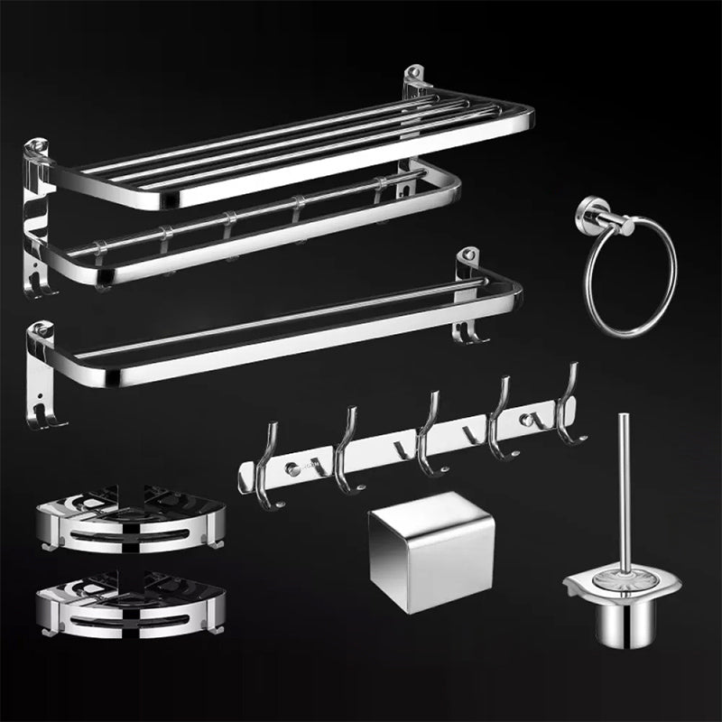 7 Piece Bathroom Accessory Set Wood and Metal Bathroom Accessories Hardware  Set - Clearhalo