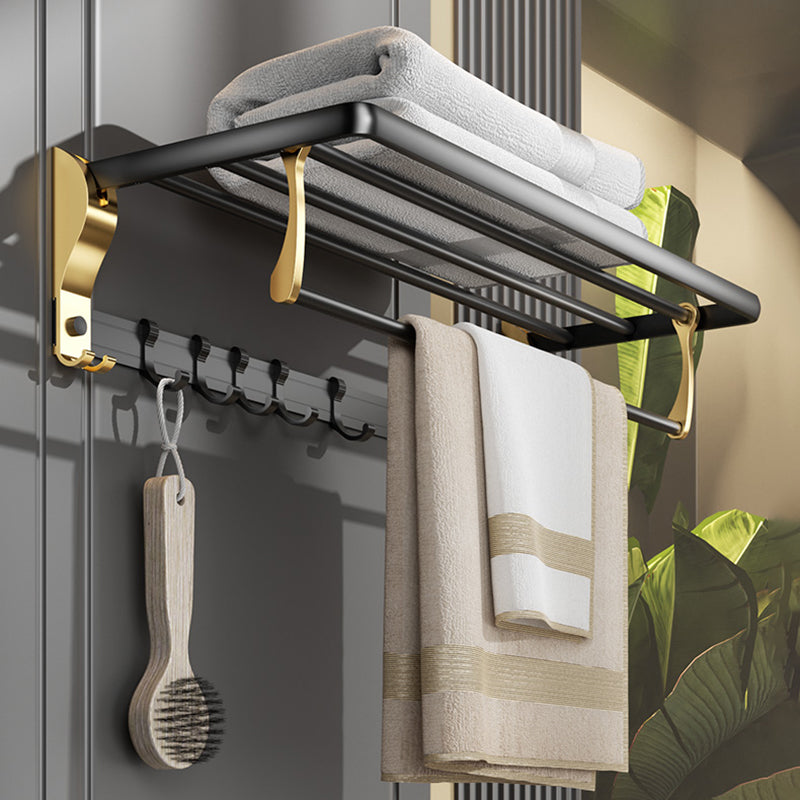 Contemporary Stainless Bathroom Accessory As Individual Or As a Set in Black and Gold Clearhalo 'Bathroom Hardware Sets' 'Bathroom Hardware' 'Bathroom Remodel & Bathroom Fixtures' 'bathroom_hardware_sets' 'Home Improvement' 'home_improvement' 'home_improvement_bathroom_hardware_sets' 6718497