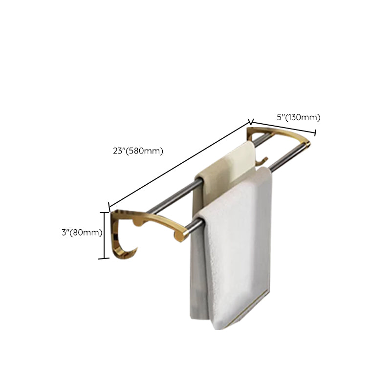 Contemporary Stainless Bathroom Accessory As Individual Or As a Set in Black and Gold Clearhalo 'Bathroom Hardware Sets' 'Bathroom Hardware' 'Bathroom Remodel & Bathroom Fixtures' 'bathroom_hardware_sets' 'Home Improvement' 'home_improvement' 'home_improvement_bathroom_hardware_sets' 6718518