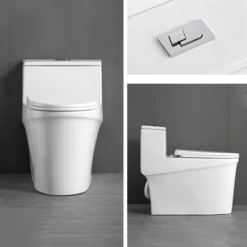 Glossy White Ceramic Toilet Bowl Modern Indoor All-In-One Toilet Clearhalo 'Bathroom Remodel & Bathroom Fixtures' 'Home Improvement' 'home_improvement' 'home_improvement_toilets' 'Toilets & Bidets' 'Toilets' 6719635