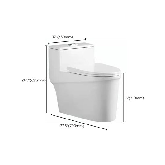 Glossy White Ceramic Toilet Bowl Modern Indoor All-In-One Toilet Clearhalo 'Bathroom Remodel & Bathroom Fixtures' 'Home Improvement' 'home_improvement' 'home_improvement_toilets' 'Toilets & Bidets' 'Toilets' 6719639