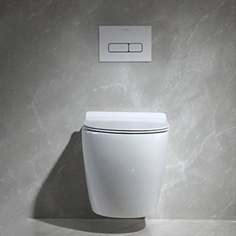 Modern Wall Mount Toilet Bowl 1-Piece Urine Toilet with Slow Close Seat for Washroom Clearhalo 'Bathroom Remodel & Bathroom Fixtures' 'Home Improvement' 'home_improvement' 'home_improvement_toilets' 'Toilets & Bidets' 'Toilets' 6719700