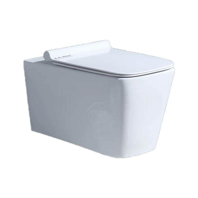 Modern Wall Mount Toilet Bowl 1-Piece Urine Toilet with Slow Close Seat for Washroom Clearhalo 'Bathroom Remodel & Bathroom Fixtures' 'Home Improvement' 'home_improvement' 'home_improvement_toilets' 'Toilets & Bidets' 'Toilets' 6719705