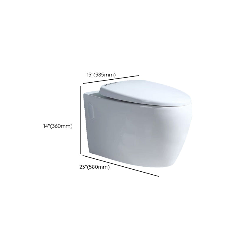 Modern Wall Mount Toilet Bowl 1-Piece Urine Toilet with Slow Close Seat for Washroom Clearhalo 'Bathroom Remodel & Bathroom Fixtures' 'Home Improvement' 'home_improvement' 'home_improvement_toilets' 'Toilets & Bidets' 'Toilets' 6719725