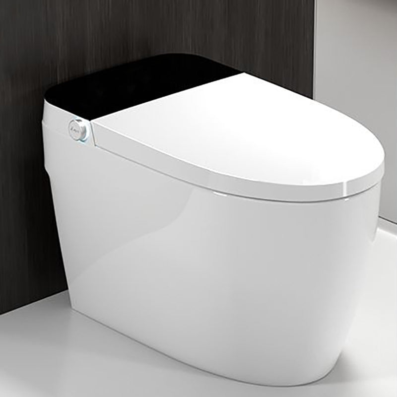 Contemporary Siphon Jet Toilet Bowl All-In-One Toilet with Vitreous China Black/ White Dryer Not Included (Standard) Clearhalo 'Bathroom Remodel & Bathroom Fixtures' 'Home Improvement' 'home_improvement' 'home_improvement_toilets' 'Toilets & Bidets' 'Toilets' 6719730