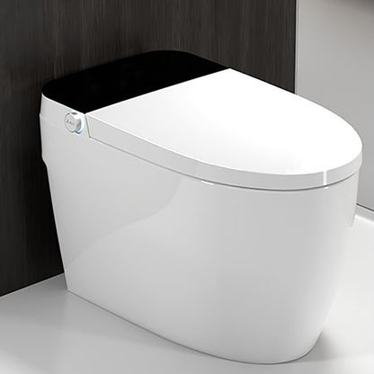 Contemporary Siphon Jet Toilet Bowl All-In-One Toilet with Vitreous China Black White Dryer Not Included (Standard) Clearhalo 'Bathroom Remodel & Bathroom Fixtures' 'Home Improvement' 'home_improvement' 'home_improvement_toilets' 'Toilets & Bidets' 'Toilets' 6719730