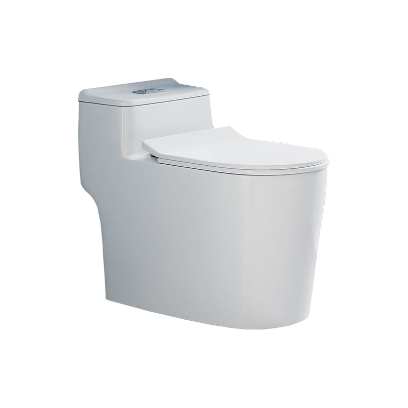 Glossy White Toilet with Glazed Surface Modern All-In-One Toilet Bowl 15"L x 27"W x 24"H Clearhalo 'Bathroom Remodel & Bathroom Fixtures' 'Home Improvement' 'home_improvement' 'home_improvement_toilets' 'Toilets & Bidets' 'Toilets' 6719773