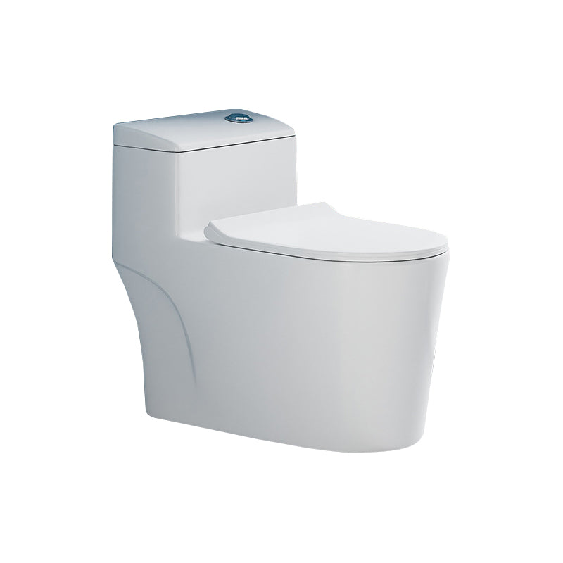 Glossy White Toilet with Glazed Surface Modern All-In-One Toilet Bowl 15"L x 28"W x 25"H Clearhalo 'Bathroom Remodel & Bathroom Fixtures' 'Home Improvement' 'home_improvement' 'home_improvement_toilets' 'Toilets & Bidets' 'Toilets' 6719774