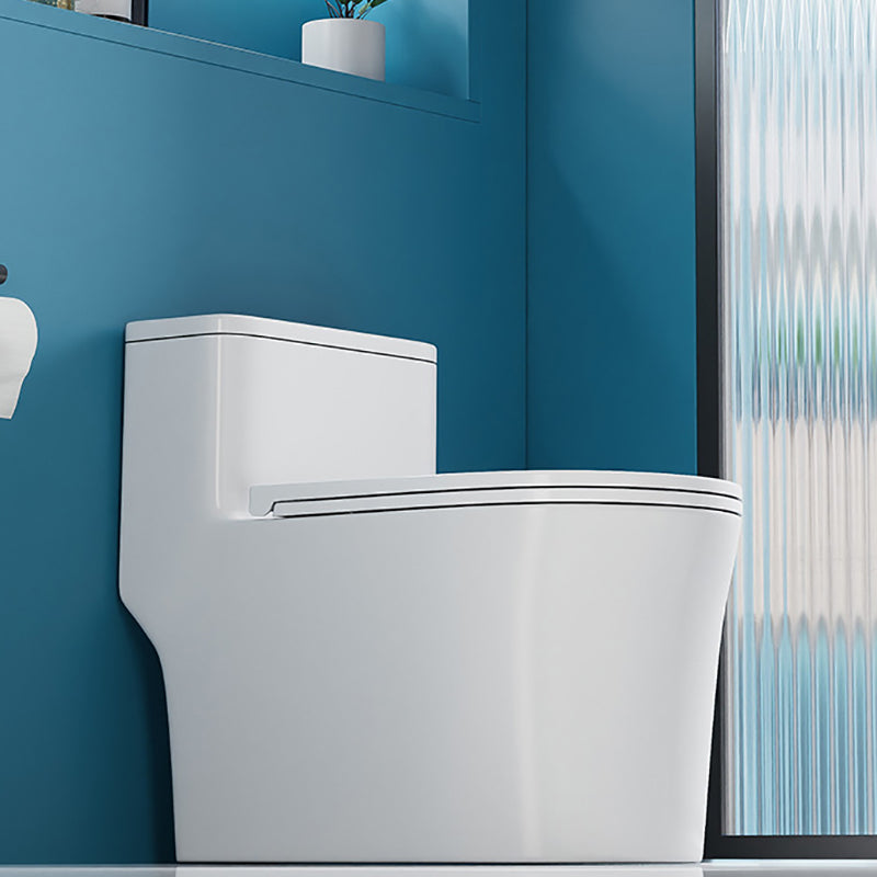 Glossy White Toilet with Glazed Surface Modern All-In-One Toilet Bowl Clearhalo 'Bathroom Remodel & Bathroom Fixtures' 'Home Improvement' 'home_improvement' 'home_improvement_toilets' 'Toilets & Bidets' 'Toilets' 6719778