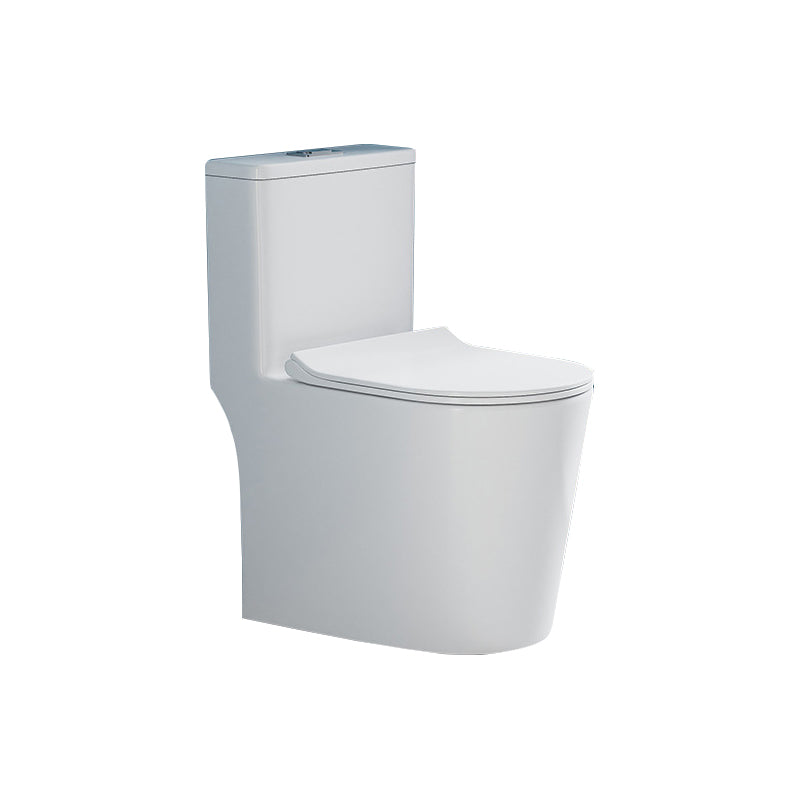 Glossy White Toilet with Glazed Surface Modern All-In-One Toilet Bowl 14"L x 22"W x 28"H Clearhalo 'Bathroom Remodel & Bathroom Fixtures' 'Home Improvement' 'home_improvement' 'home_improvement_toilets' 'Toilets & Bidets' 'Toilets' 6719779