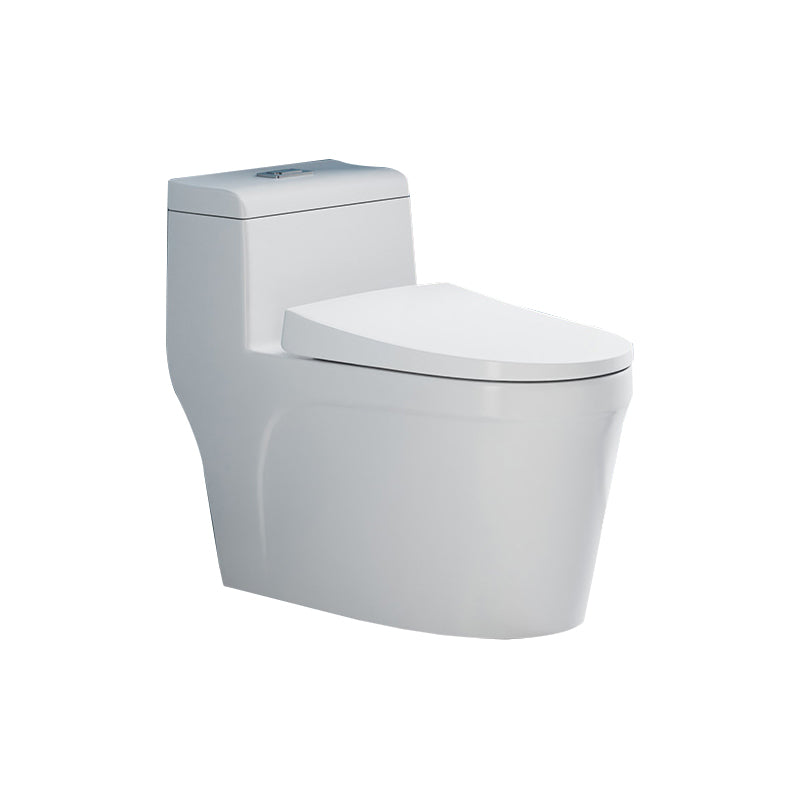 Glossy White Toilet with Glazed Surface Modern All-In-One Toilet Bowl 15.4"L x 28.7"W x 26"H Clearhalo 'Bathroom Remodel & Bathroom Fixtures' 'Home Improvement' 'home_improvement' 'home_improvement_toilets' 'Toilets & Bidets' 'Toilets' 6719782