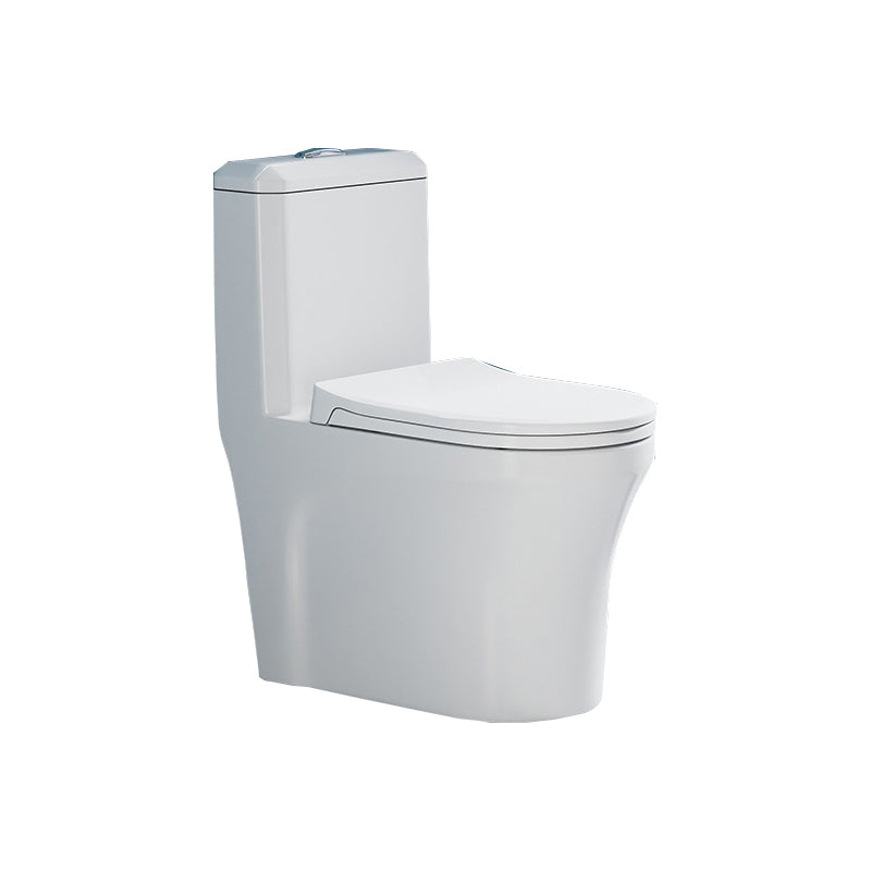 Glossy White Toilet with Glazed Surface Modern All-In-One Toilet Bowl 14"L x 26"W x 30"H Clearhalo 'Bathroom Remodel & Bathroom Fixtures' 'Home Improvement' 'home_improvement' 'home_improvement_toilets' 'Toilets & Bidets' 'Toilets' 6719788