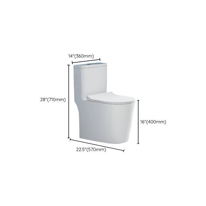 Glossy White Toilet with Glazed Surface Modern All-In-One Toilet Bowl Clearhalo 'Bathroom Remodel & Bathroom Fixtures' 'Home Improvement' 'home_improvement' 'home_improvement_toilets' 'Toilets & Bidets' 'Toilets' 6719798