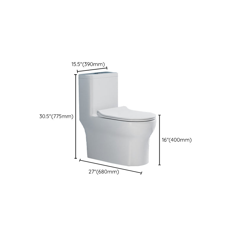 Glossy White Toilet with Glazed Surface Modern All-In-One Toilet Bowl Clearhalo 'Bathroom Remodel & Bathroom Fixtures' 'Home Improvement' 'home_improvement' 'home_improvement_toilets' 'Toilets & Bidets' 'Toilets' 6719800