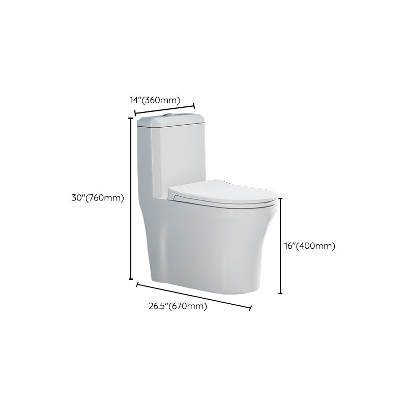 Glossy White Toilet with Glazed Surface Modern All-In-One Toilet Bowl Clearhalo 'Bathroom Remodel & Bathroom Fixtures' 'Home Improvement' 'home_improvement' 'home_improvement_toilets' 'Toilets & Bidets' 'Toilets' 6719803