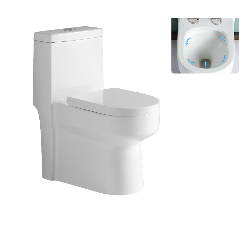 Contemporary All-In-One Toilet White Toilet Bowl with Toilet Seat 14"L x 26"W x 28"H Clearhalo 'Bathroom Remodel & Bathroom Fixtures' 'Home Improvement' 'home_improvement' 'home_improvement_toilets' 'Toilets & Bidets' 'Toilets' 6719805