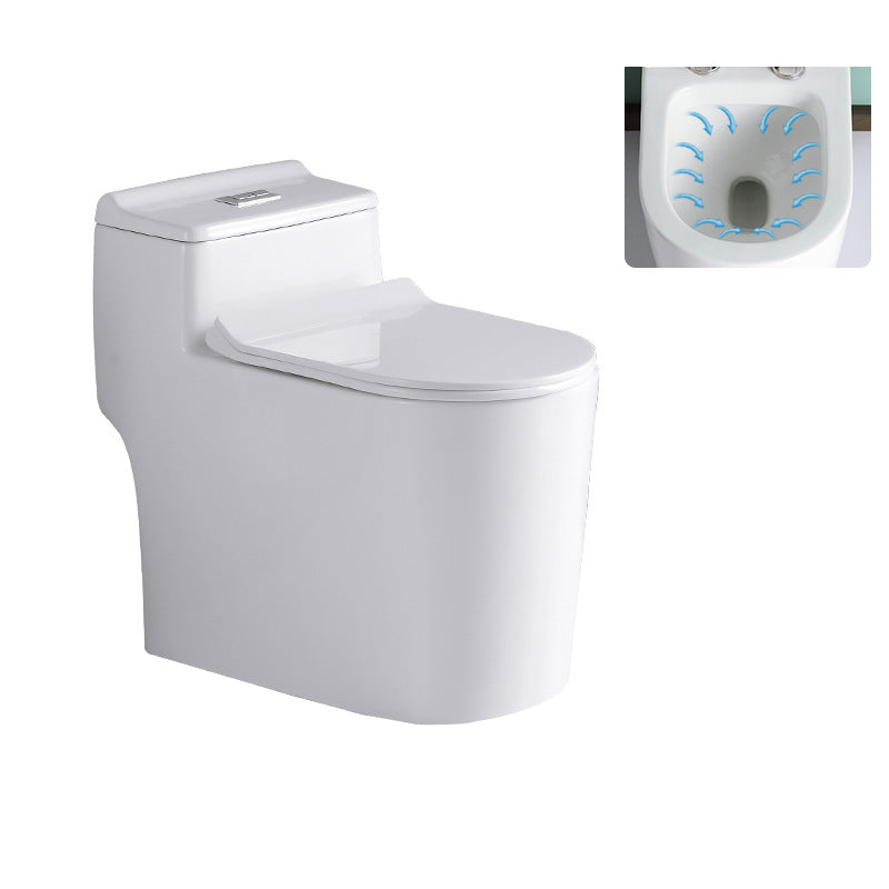 Contemporary All-In-One Toilet White Toilet Bowl with Toilet Seat 15"L x 27"W x 24"H Clearhalo 'Bathroom Remodel & Bathroom Fixtures' 'Home Improvement' 'home_improvement' 'home_improvement_toilets' 'Toilets & Bidets' 'Toilets' 6719810