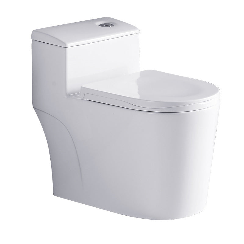 Contemporary All-In-One Toilet White Toilet Bowl with Toilet Seat Clearhalo 'Bathroom Remodel & Bathroom Fixtures' 'Home Improvement' 'home_improvement' 'home_improvement_toilets' 'Toilets & Bidets' 'Toilets' 6719812