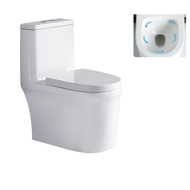 Contemporary All-In-One Toilet White Toilet Bowl with Toilet Seat 15"L x 27.2"W x 30.3"H 16" Clearhalo 'Bathroom Remodel & Bathroom Fixtures' 'Home Improvement' 'home_improvement' 'home_improvement_toilets' 'Toilets & Bidets' 'Toilets' 6719813