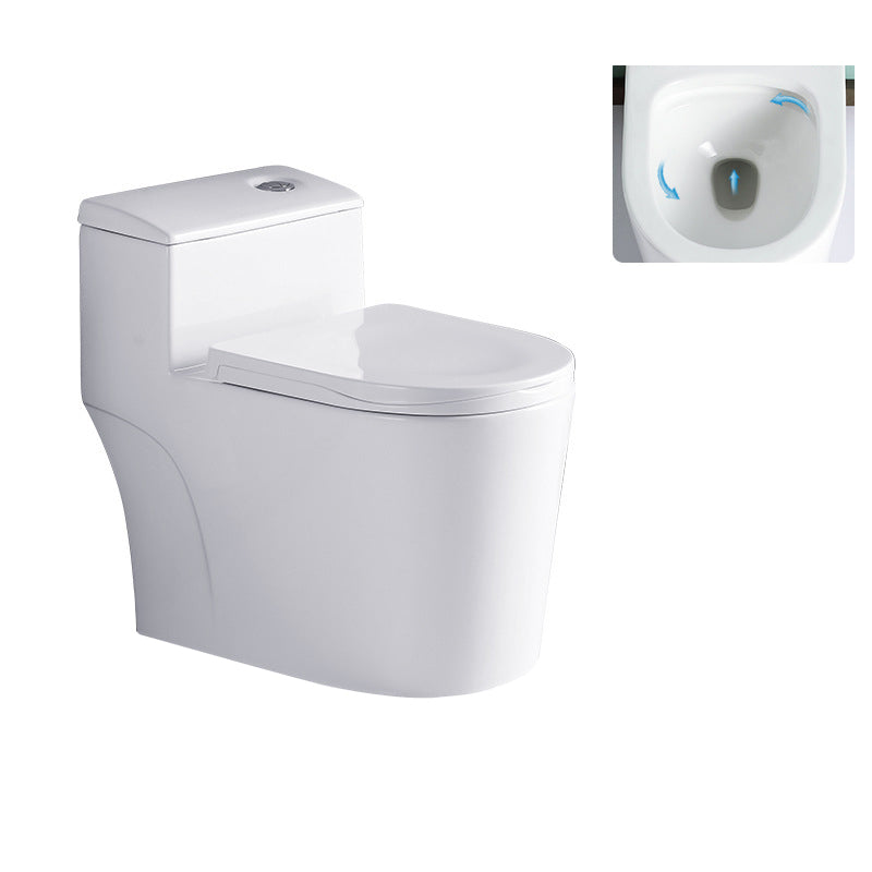 Contemporary All-In-One Toilet White Toilet Bowl with Toilet Seat 15"L x 28"W x 24"H 16" Clearhalo 'Bathroom Remodel & Bathroom Fixtures' 'Home Improvement' 'home_improvement' 'home_improvement_toilets' 'Toilets & Bidets' 'Toilets' 6719814