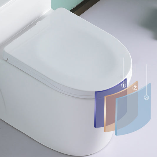 Contemporary All-In-One Toilet White Toilet Bowl with Toilet Seat Clearhalo 'Bathroom Remodel & Bathroom Fixtures' 'Home Improvement' 'home_improvement' 'home_improvement_toilets' 'Toilets & Bidets' 'Toilets' 6719815