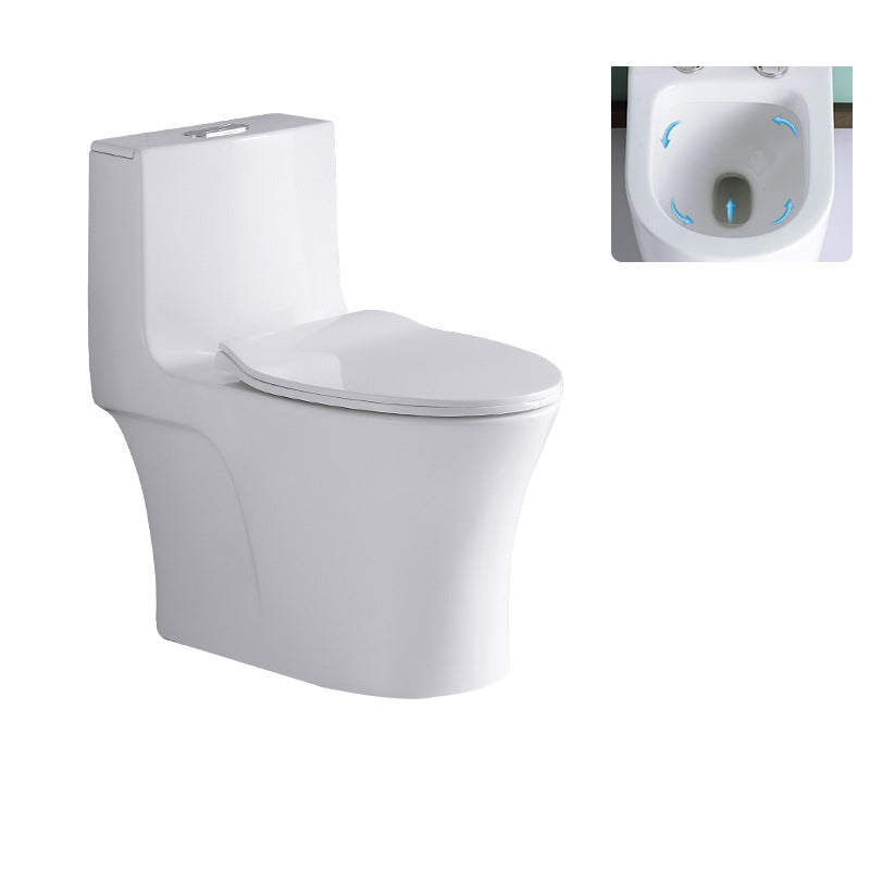 Contemporary All-In-One Toilet White Toilet Bowl with Toilet Seat 15"L x 28"W x 28"H Clearhalo 'Bathroom Remodel & Bathroom Fixtures' 'Home Improvement' 'home_improvement' 'home_improvement_toilets' 'Toilets & Bidets' 'Toilets' 6719818