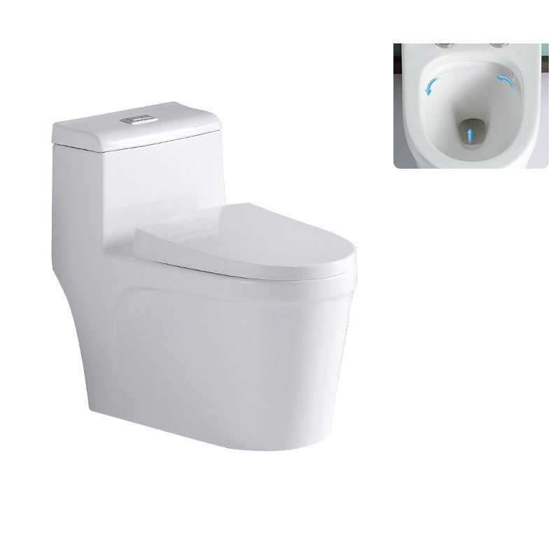 Contemporary All-In-One Toilet White Toilet Bowl with Toilet Seat 15"L x 29"W x 26"H Clearhalo 'Bathroom Remodel & Bathroom Fixtures' 'Home Improvement' 'home_improvement' 'home_improvement_toilets' 'Toilets & Bidets' 'Toilets' 6719820