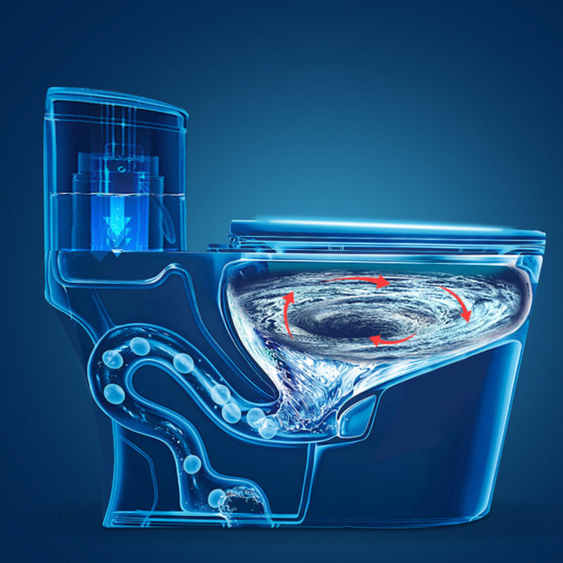 Contemporary All-In-One Toilet White Toilet Bowl with Toilet Seat Clearhalo 'Bathroom Remodel & Bathroom Fixtures' 'Home Improvement' 'home_improvement' 'home_improvement_toilets' 'Toilets & Bidets' 'Toilets' 6719821