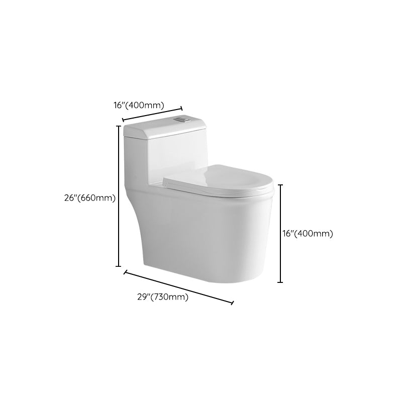 Contemporary All-In-One Toilet White Toilet Bowl with Toilet Seat Clearhalo 'Bathroom Remodel & Bathroom Fixtures' 'Home Improvement' 'home_improvement' 'home_improvement_toilets' 'Toilets & Bidets' 'Toilets' 6719824