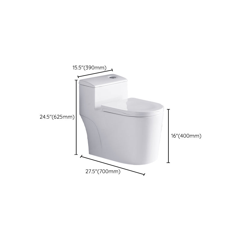 Contemporary All-In-One Toilet White Toilet Bowl with Toilet Seat Clearhalo 'Bathroom Remodel & Bathroom Fixtures' 'Home Improvement' 'home_improvement' 'home_improvement_toilets' 'Toilets & Bidets' 'Toilets' 6719825