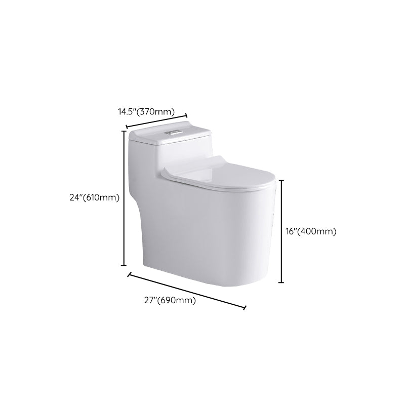 Contemporary All-In-One Toilet White Toilet Bowl with Toilet Seat Clearhalo 'Bathroom Remodel & Bathroom Fixtures' 'Home Improvement' 'home_improvement' 'home_improvement_toilets' 'Toilets & Bidets' 'Toilets' 6719828