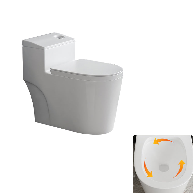 Contemporary Siphon Jet Toilet Bowl White Ceramic All-In-One Toilet 15"L x 28"W x 25"H Clearhalo 'Bathroom Remodel & Bathroom Fixtures' 'Home Improvement' 'home_improvement' 'home_improvement_toilets' 'Toilets & Bidets' 'Toilets' 6719834
