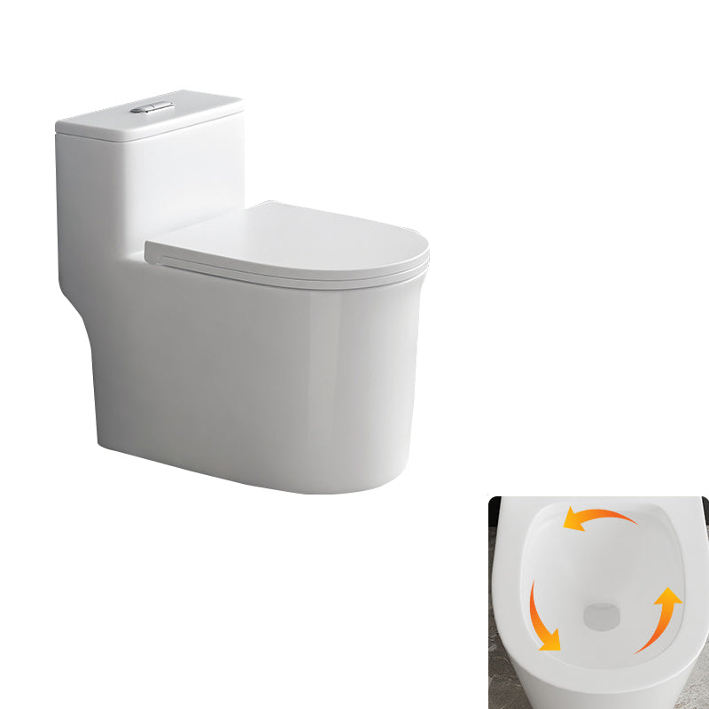 Contemporary Siphon Jet Toilet Bowl White Ceramic All-In-One Toilet 15"L x 27"W x 25"H Clearhalo 'Bathroom Remodel & Bathroom Fixtures' 'Home Improvement' 'home_improvement' 'home_improvement_toilets' 'Toilets & Bidets' 'Toilets' 6719835